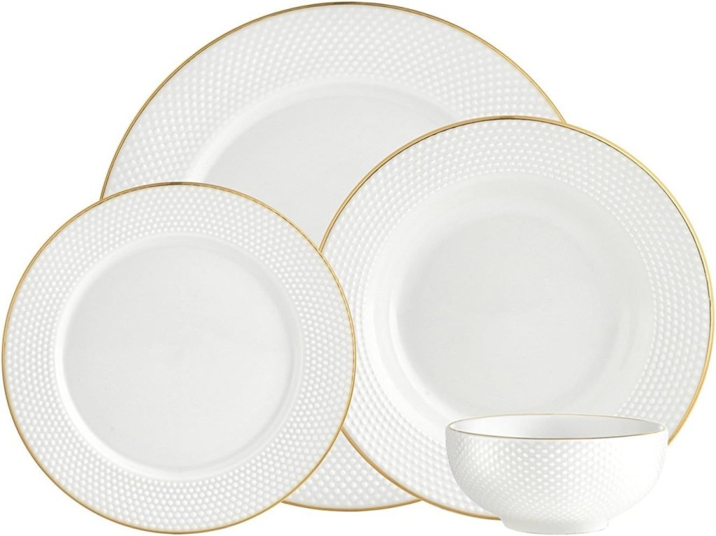 Godinger Silver Art Pique Gold 16pc Set